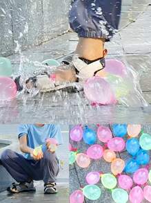 111个便捷注水水球 派对水游戏专用水球 夏日派对水战玩具 一次性注水水球 - 彩色 - 查看 5