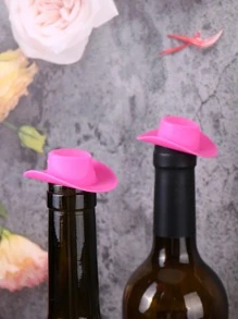 10pcs Mini Cowboy & Straw Hat Bottle Decorations - Pink - View 2