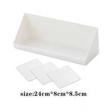 Japanese Style Wall-mounted Mirror Cabinet With Partitioned Slanted Storage Box For Cosmetics Sorting And Organizing - White - View 4