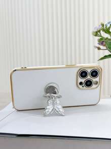 Plating Phone Case With Butterfly Design Ring Holder,International Version, Not The Domestic Version - White - View 4