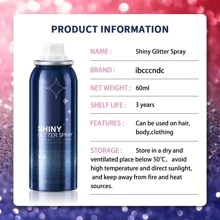 Temporary Glitter Spray, Body Shimmery Spray For Skin, Face, Hair And Clothing, Quick-Drying Waterproof Glitter Hairspray Highlighter Face Makeup - 1 CÁI - Xem 4