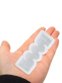 1 件（小号）S 形几何硅胶模具，适用于 DIY 长波图案蜡烛、肥皂、石膏、芳香石装饰和树脂铸造模具