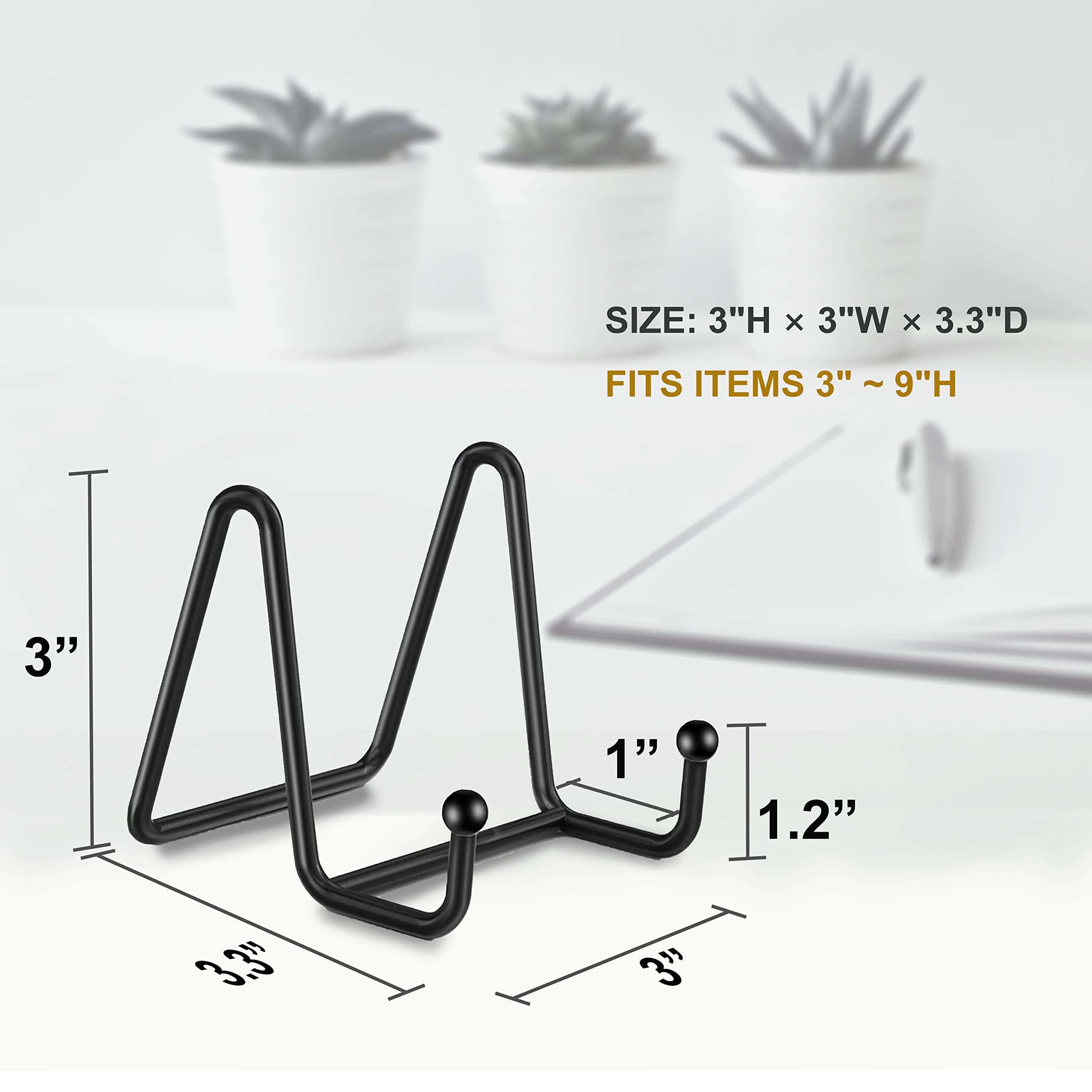 Black Iron Easel Plate Display Photo Holder Stand Plate Stands for