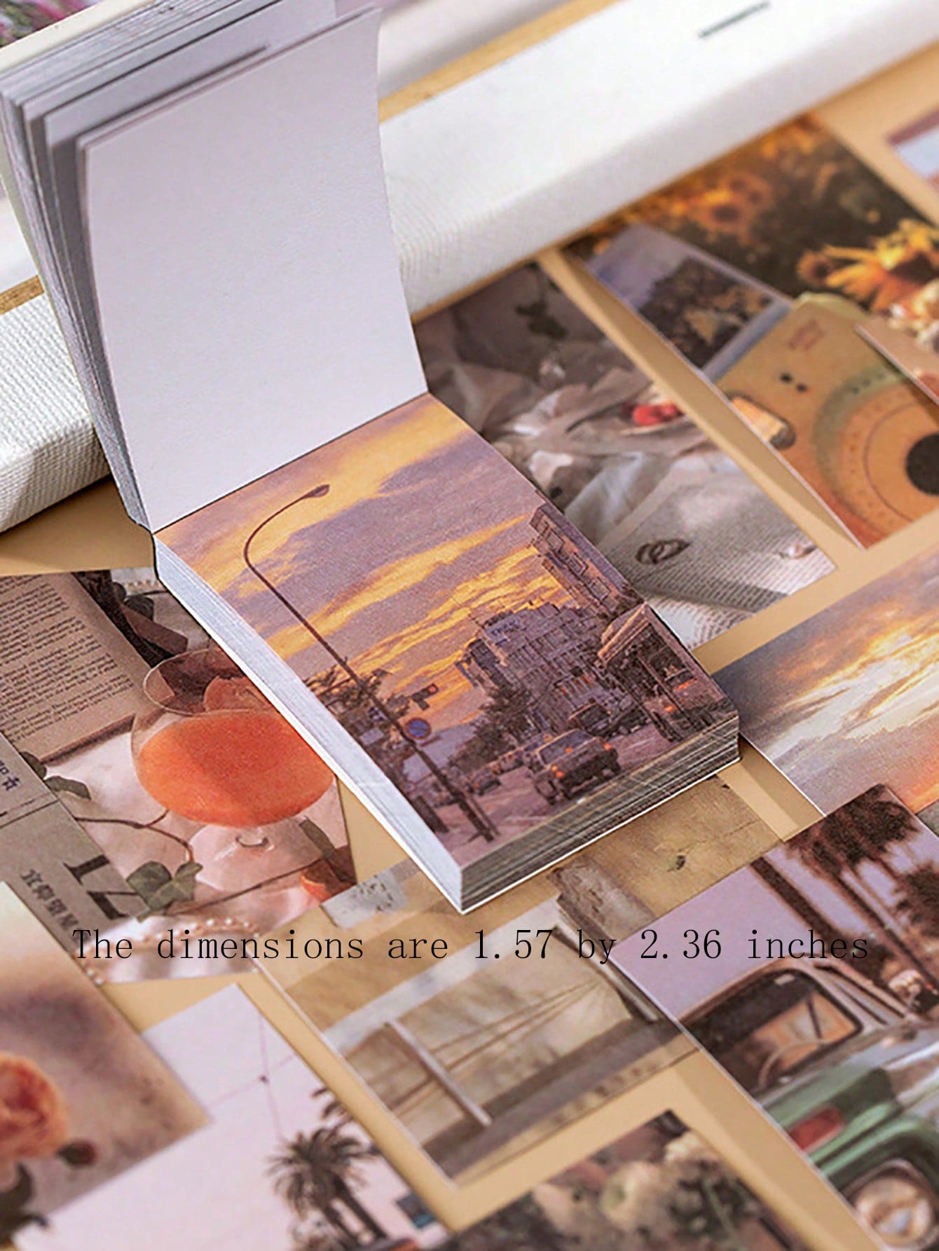 1 Pc Washi Tape Sticker Notebook, Fragrant Series Ins-Style Fresh Diary, Mini Notebook 1 Book With 50 Random Pages,School Supplies,Back To School - Maroon - View 1