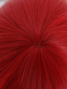 Peluca de cosplay Lolita con doble coleta de cabello sintético con flequillo, 22 pulgadas de largo, rizado y esponjoso, rojo, con 2 coletas desmontables con pinza de doble garra, peluca resistente al calor de fibra natural de alta densidad con aspecto natural para vestirse, disfraces de Halloween, fiestas, regalos, anime, cómics, disfraces de dibujos animados y 1 gorro de peluca - Rojo - Ver 6