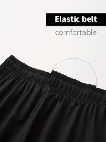 2入組男士白色寬鬆運動t恤裝扮&短褲套裝,適用於運動套裝 - 白色 - 查看 9