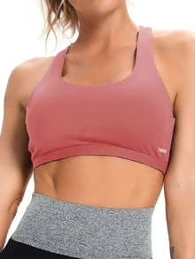 SHEKINI Áo lót thể thao Nữ Lộ Lưng Hội Chữ thập màu trơn - Bữa tiệc đấm - Xem 3