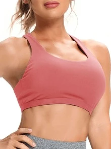 SHEKINI Áo lót thể thao Nữ Lộ Lưng Hội Chữ thập màu trơn - Bữa tiệc đấm - Xem 5