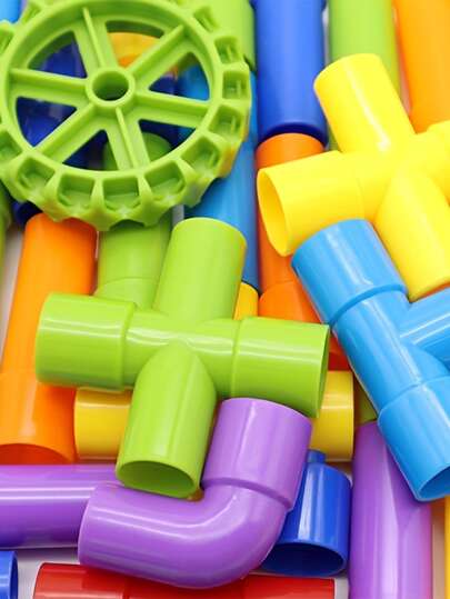 50 قطعة من لعب كتل بناء أنابيب مائية للاستخدام اليدوي، هدية ألعاب تربوية هندسية للأطفال المصممين، ألعاب أطفال، ألعاب للأولاد