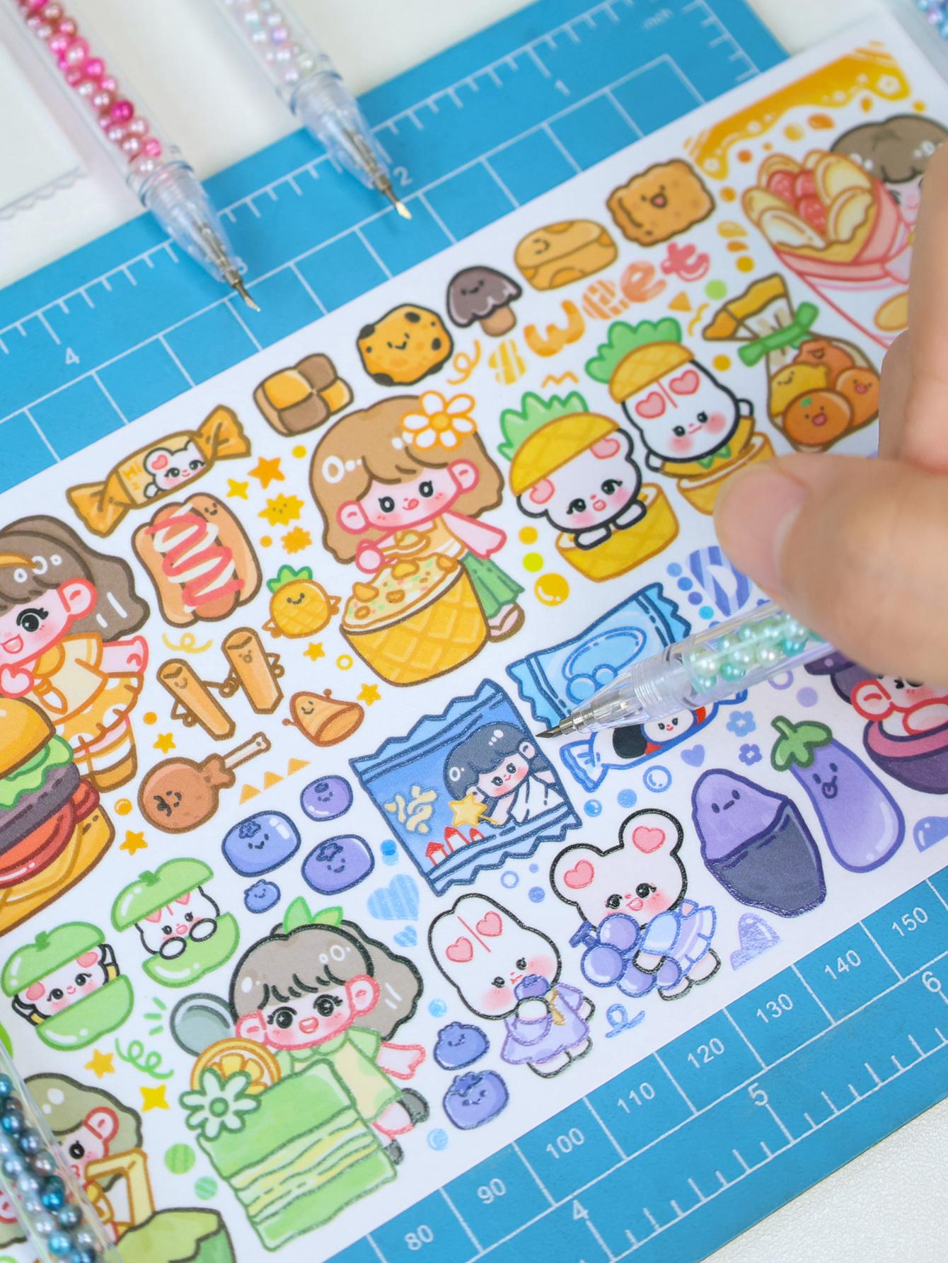 1pc Flashing Resin Ball School Pen Knife For Art & Craft, Paper Cutting And Journaling With