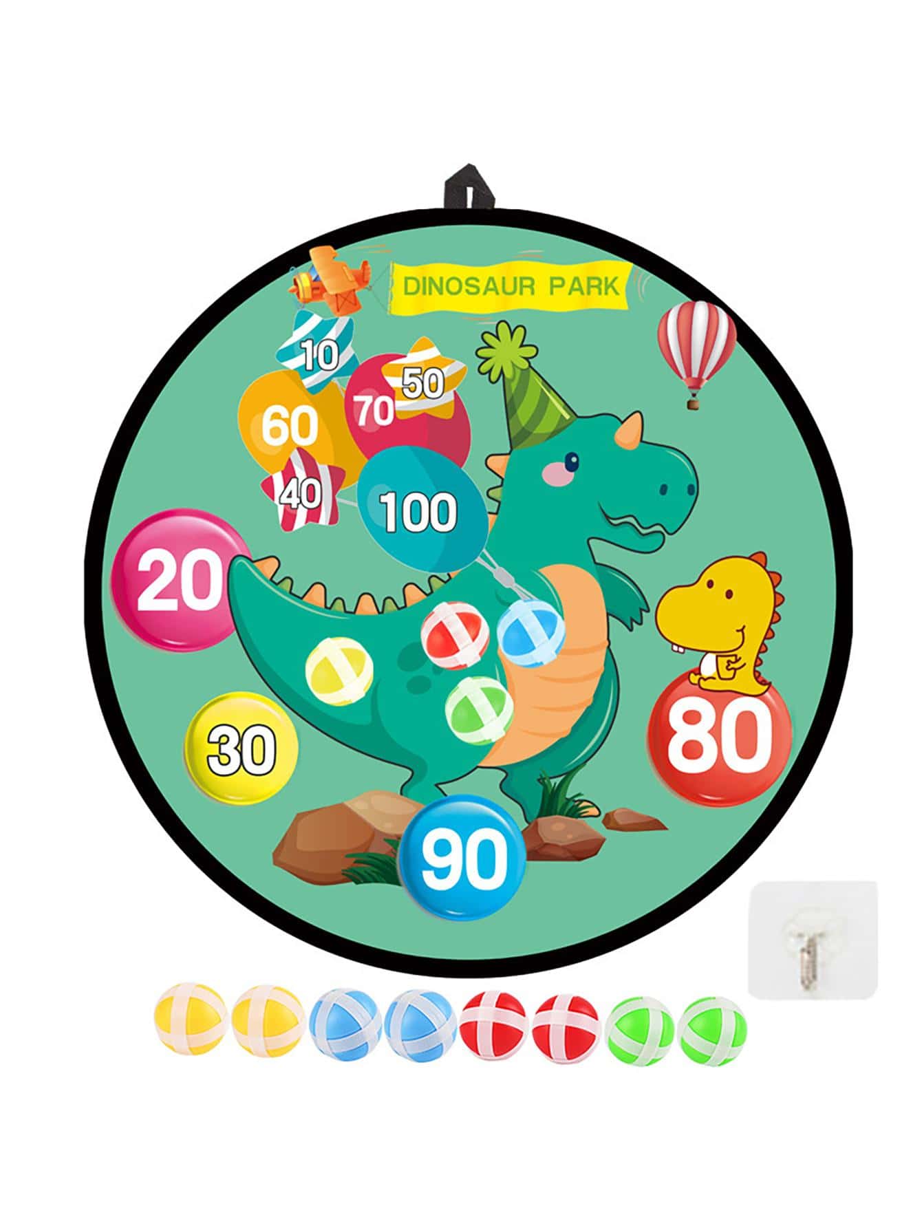 1綠色飛鏢盤,兒童飛鏢盤帶黏球,男孩玩具,戶外樂趣派對玩遊戲玩具,生日禮物適用於3456789101112老男孩女孩 - 綠色 - 查看 1