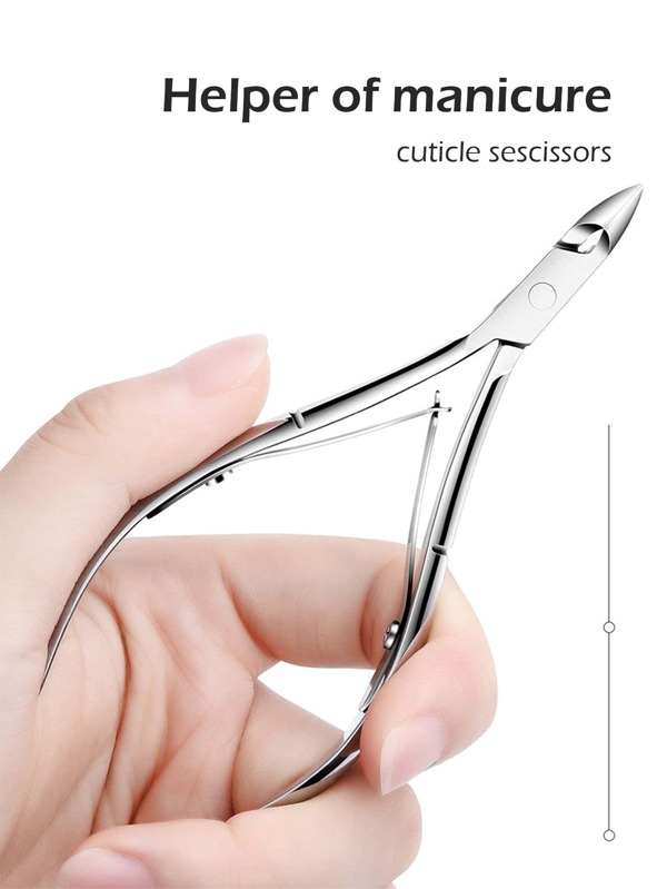 Alicate De Cutícula Para Unhas, Tesoura Para Manicure, Aparador De Pele Morta, Ferramenta De Aço Inoxidável, Cortador De Cutícula Afiado, Removedor De Pele Morta, Aparador De Cutícula De Unhas