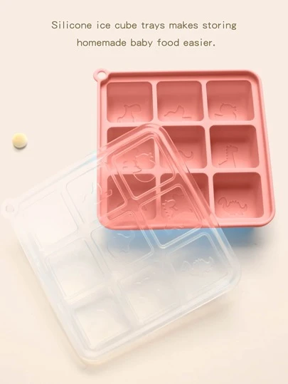 Bebé alimento suplementario Congelador embalaje Molde silicona suave Bebé doméstico mantenimiento fresco niños almacenamiento Cubitera Caja