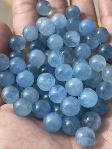 自然冰藍色的藍晶散珠 - 寶藍色 - 查看 8