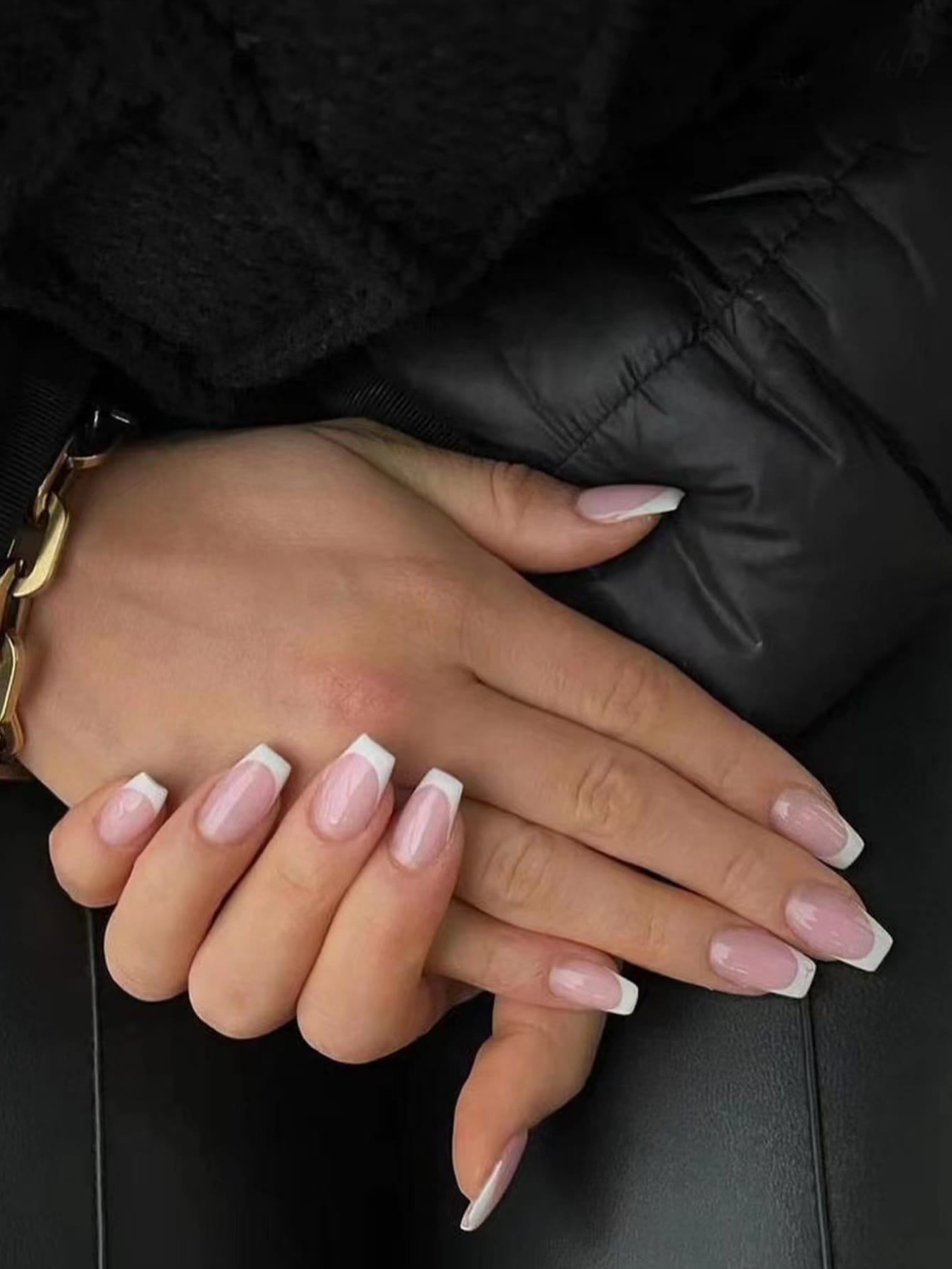 Short coffin press-on nails