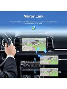 7 Inch Screen 2 Din EQ-Mode Mirror Link Car Multimedia Player Compatible With Wired D-Play & Android Auto - Black - View 5