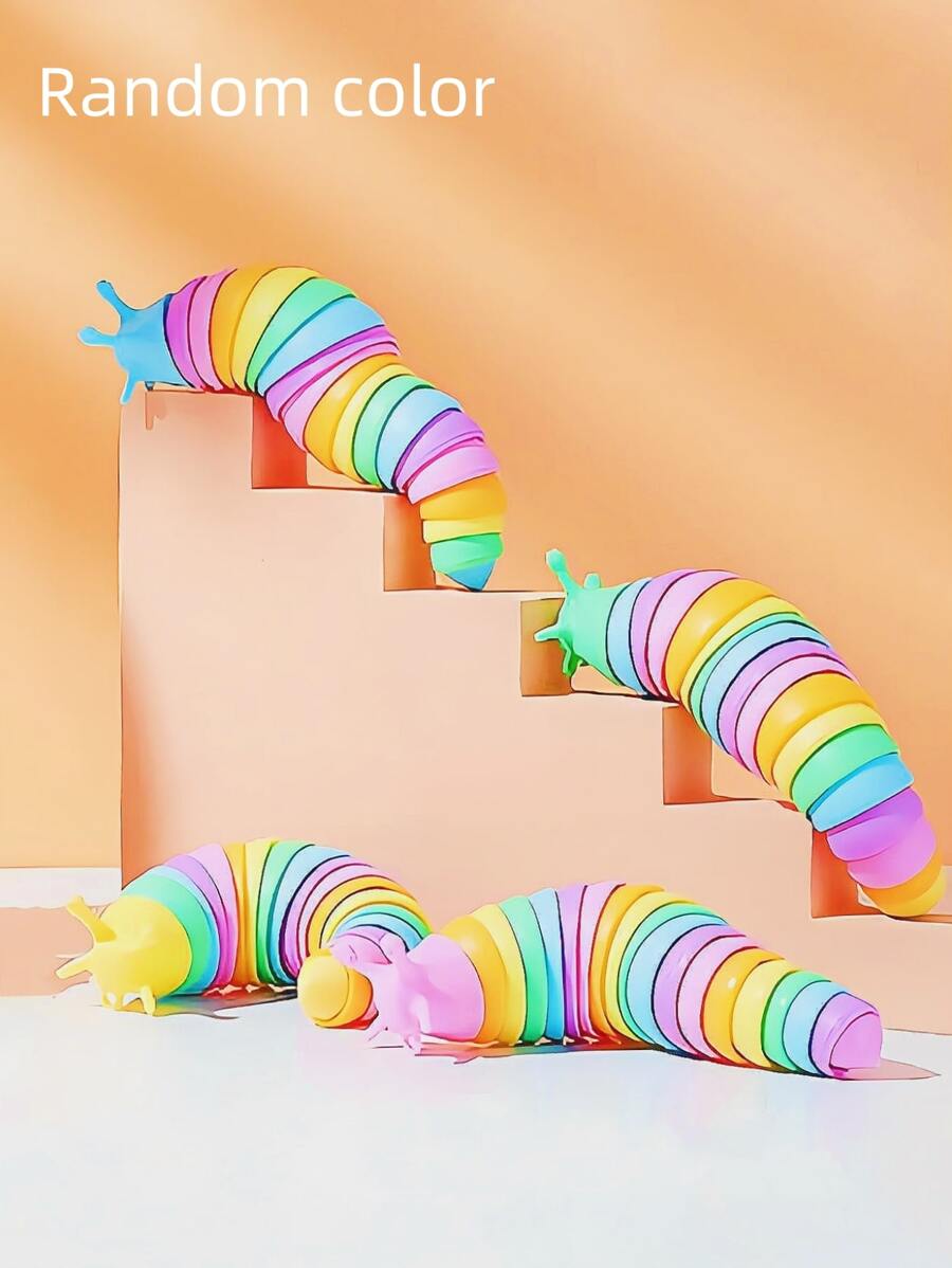 1入組隨機色毛毛蟲設計逗貓玩具 - 彩色 - 查看 1