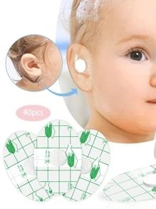 40pcs Protect Ears Stickers For Baby And Adults To Keep Ears Dry And Prevent Water From Getting In While Bathing