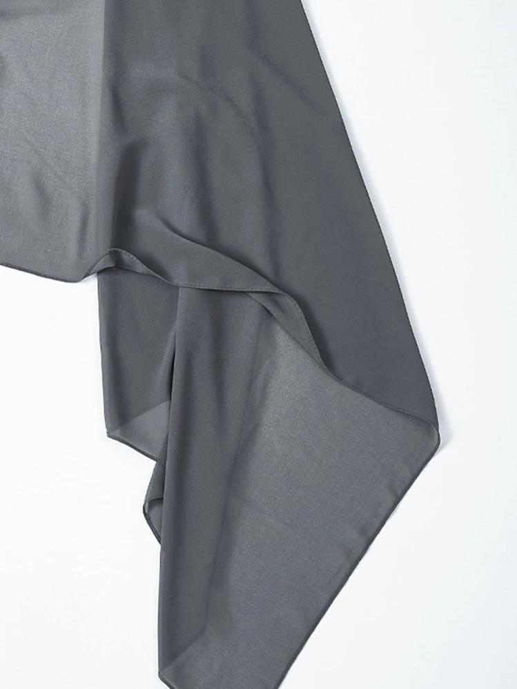 1 pieza Sombrero versátil oscuro gris de gasa con pañuelo - Gris Oscuro - Añade 2