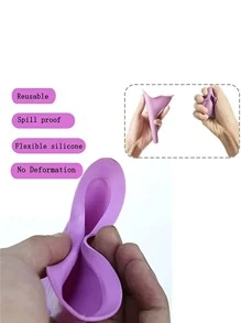 Female Urination Device, Reusable Pee Funnel Cup For Women Urinal Portable Urinals - Purple - View 4