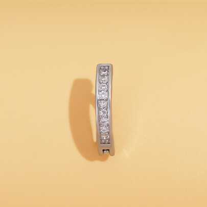 1入組時尚吊墜方晶鋯石肚臍環刺穿身體鏈適合女士