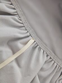 1pc Waterproof Tablecloth, Solid Color, Oil-Proof, Luxurious & Fashionable, For Dining Table, Coffee Table, Desk, Dust-Proof, Reusable Protective Cover - Grey - View 11