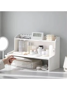 DIY Desktop Storage Rack, White, 46.5cm, Easy Assembly - White - View 3