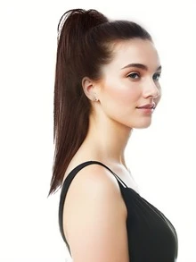 Peluca sintética coleta Pinza para el pelo - Dark Brown - Ver 3