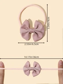 7 件套可爱花卉蝴蝶结头带套装，适合女婴（不包括纸卡） - 彩色 - 查看 5