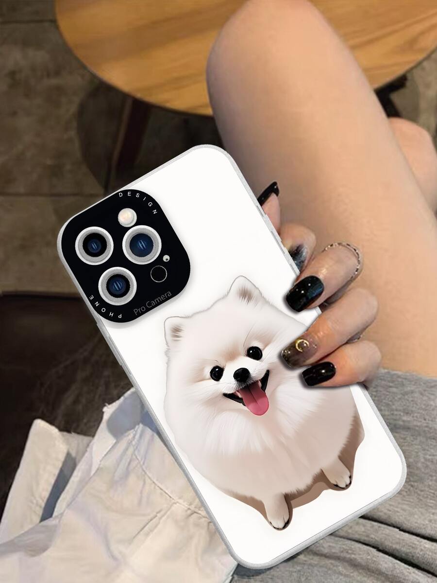 Branco Tpu Material Cachorro Em Forma Capas De Telefone , Compatível Com Iphone - Multicolorido - Ver 1