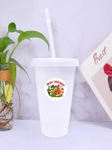 500入组/卷,聖誕貼紙標籤,信封裝飾用品,禮物貼紙標籤,合適適用於聖誕節,包裝袋,裝飾 - 白色 - 查看 5