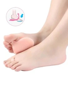 2片装防滑前脚掌垫，柔软硅胶鞋底保护套，适用于休闲鞋、运动鞋、凉鞋、女士高跟鞋、黑色浅口鞋 - 米色 - 查看 4