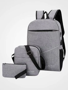Men Functional Backpacks - 灰色 - 查看 4