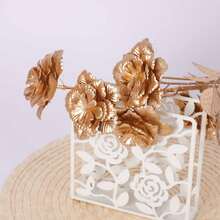 2pcs Gold Artificial Flowers - Gold - View 4