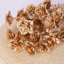 2pcs Gold Artificial Flowers - Gold - View 3
