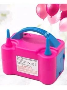 BOMBA ELECTRICA PARA INFLAR GLOBOS DOBLE VALVULA Inflador de Globos 110V - Rosa - Ver 3