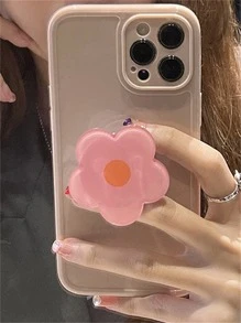 1pc Flower Design Stand-Out Phone Grip - Pink - View 1