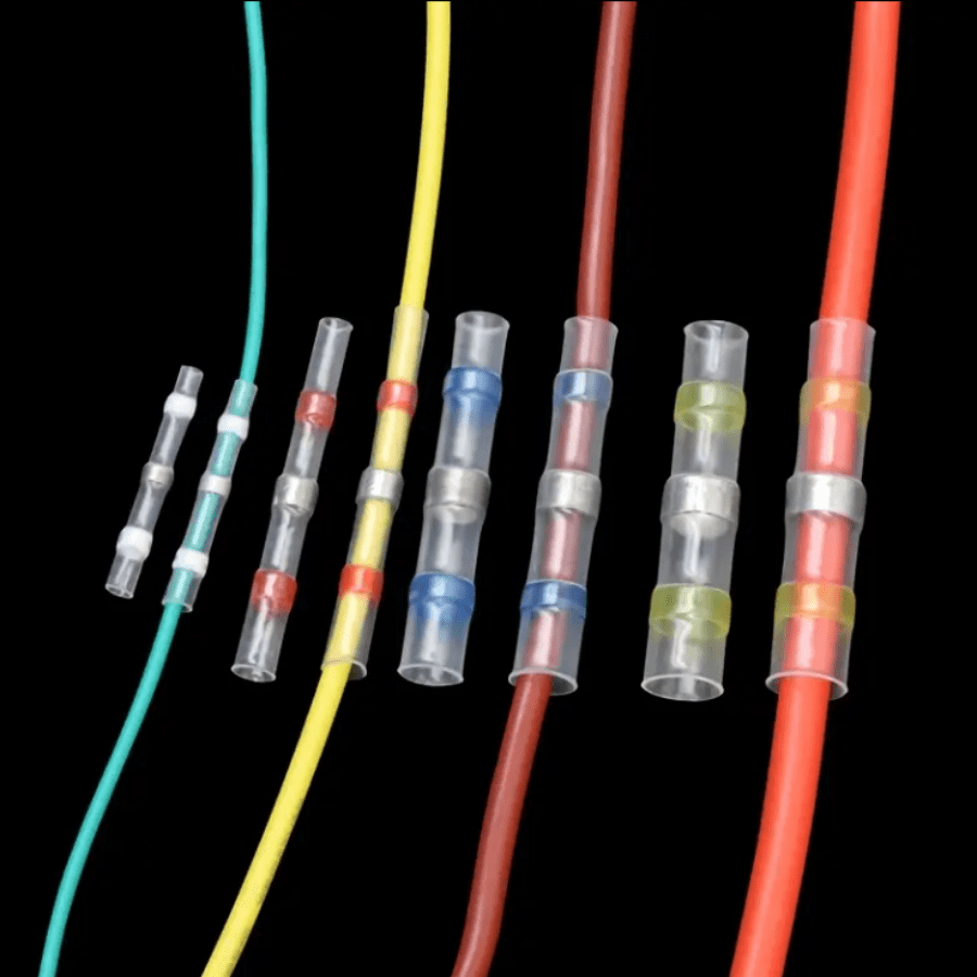 500pcs Waterproof Heat Shrink Butt Connectors - Solder Seal Wire Terminals, 16 AWG