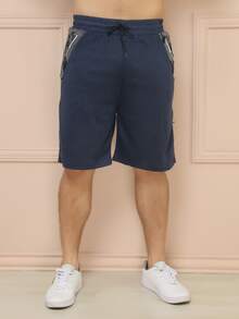 Men Shorts - Navy Blue - View 1