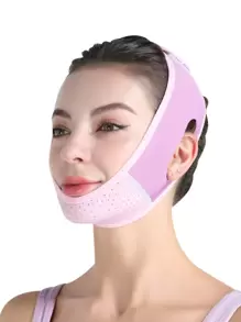 1 pièce Design V Visage Minceur Sangle , Anti-Ronflement Double Couches Menton Levage Ceinture , Peau Levage Contraction Bandage