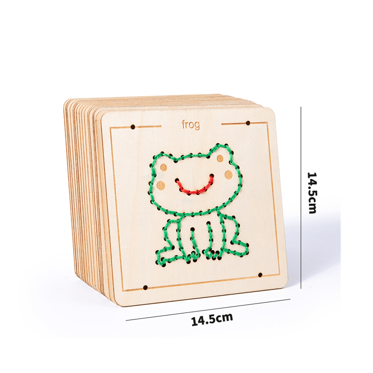 Wooden Threading Sewing Game For Kids, Montessori Learning Toys That