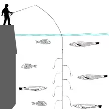 Anzol De Pesca Com , 5 Ganchos Combinação Cabo De Aço Corda Corrosão Resistência Acessórios De Pesca