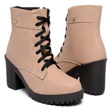 Women Fashion Boots - 米色 - 查看 1