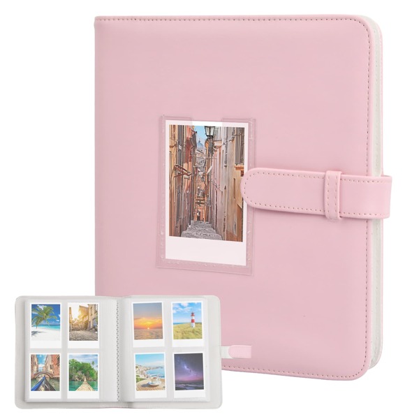 Álbum de fotos con talla grande de 272 + 1 bolsillos para películas de 3 pulgadas, compatible con Mini Liplay 11 90 70 50S 26 25 9 8+ 8 7S/Snap PIC-300/Impresora de Imagen Instantánea/Papel Fotográfico HP Sprocket (Rosa), Vuelta a Clases, Útiles Escolares