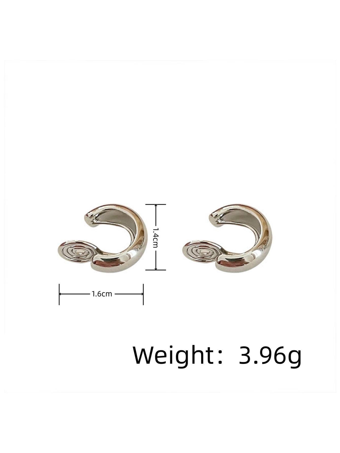 1pair-women-s-gold-color-crescent-shaped-metal-smooth-clip-on-earrings
