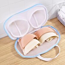 Lingerie Bra Wash Bag, Washing Machine Special Mesh Bag To Prevent Deformation, Universal Large Size - Blue - View 3
