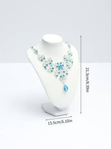 1pc V-Shaped Necklace Model Display Stand Mannequin Neck Pendant Holder Jewelry Prop - White - View 5