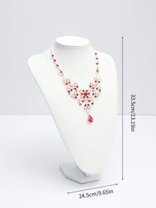 1pc V-Shaped Necklace Model Display Stand Mannequin Neck Pendant Holder Jewelry Prop - White - View 8
