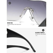 1pc Ladies' Heart Shaped Rimless Fashion Glasses Fashion Eyewear, European And American Style