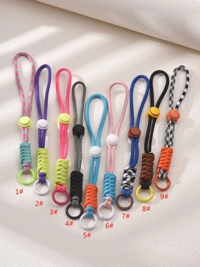 波西米亚风 1 件编织绳和编织绳复古钥匙扣汽车配件包饰学院可爱哥特 Y2k 包挂绳带身份证夹汽车配件包饰